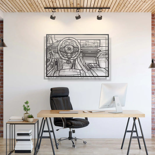 M4 Driver's Cockpit Metal Frame Wall Art