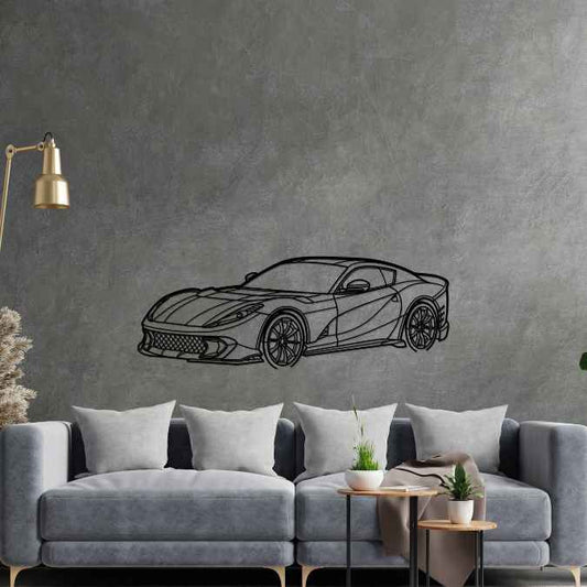 812 Competizione 2023 Angle Silhouette Metal Wall Art