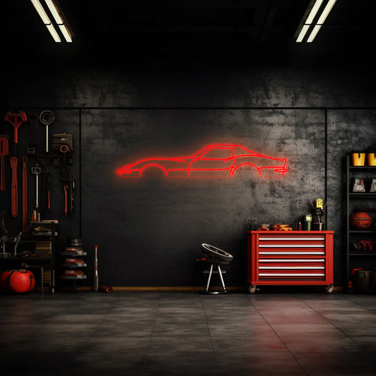 Corvette C3 Neon Silhouette