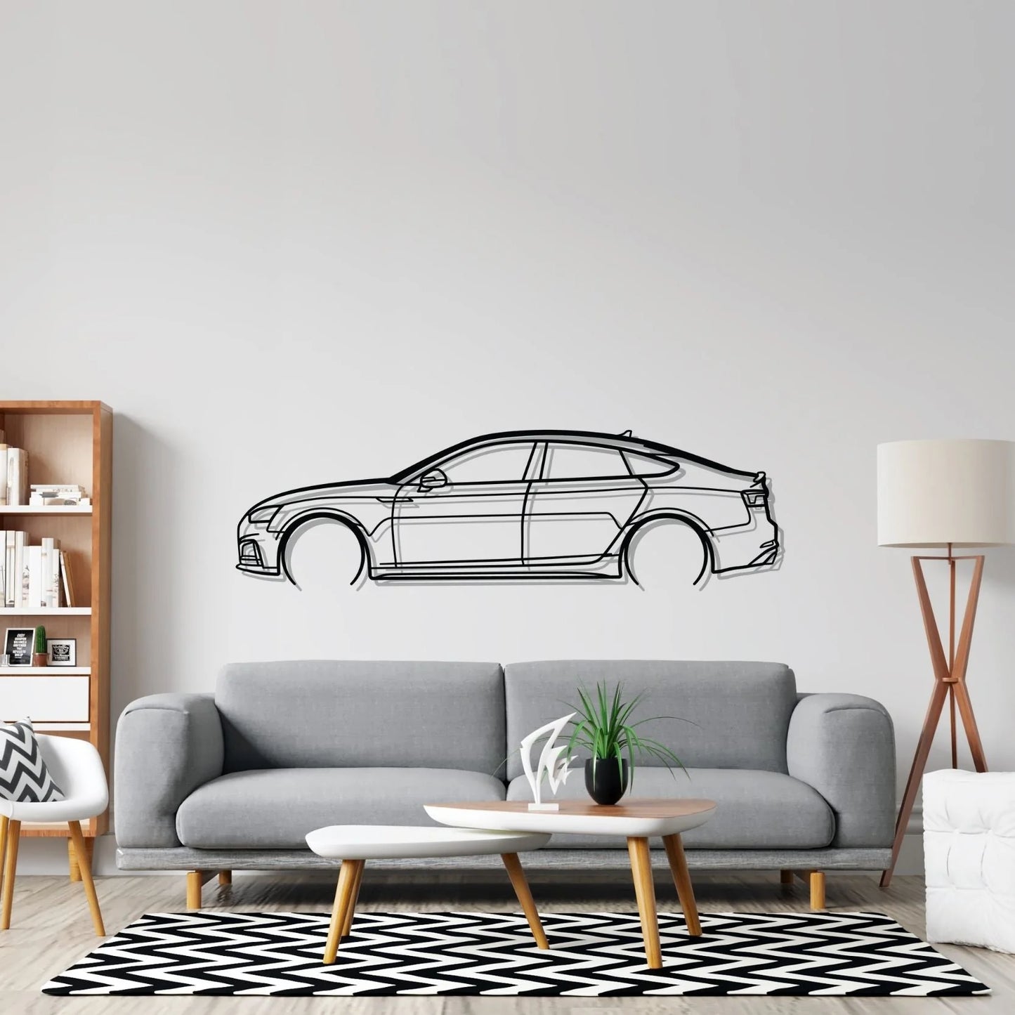 RS5 Sportback Mk2 Detailed Silhouette Metal Wall Art