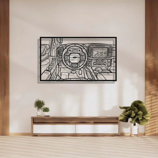 F150 Raptor Driver's Cockpit Metal Frame Wall Art