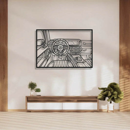 G63 AMG Driver's Cockpit Metal Frame Wall Art