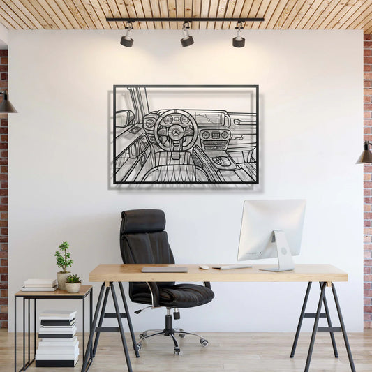 G63 AMG Driver's Cockpit Metal Frame Wall Art
