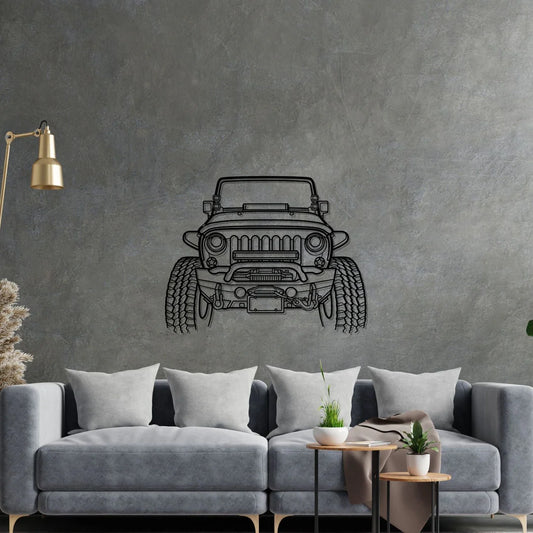 Wrangler Offroad Front Silhouette Metal Wall Art