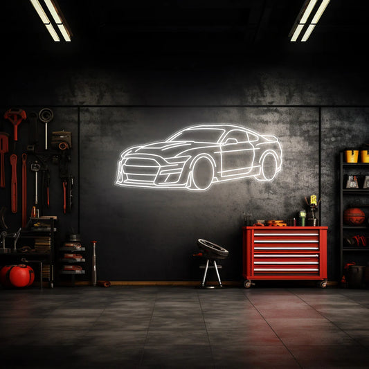 Mustang Shelby GT500 Angle Neon Silhouette