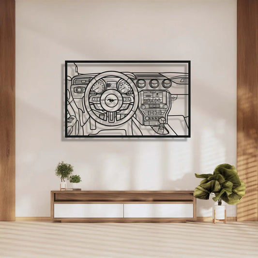 Mustang GT S550 Driver's Cockpit Metal Frame Wall Art