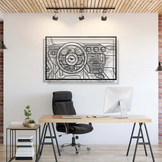 Mustang GT S550 Driver's Cockpit Metal Frame Wall Art