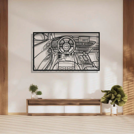 RS6 Avant Driver's Cockpit Metal Frame Wall Art
