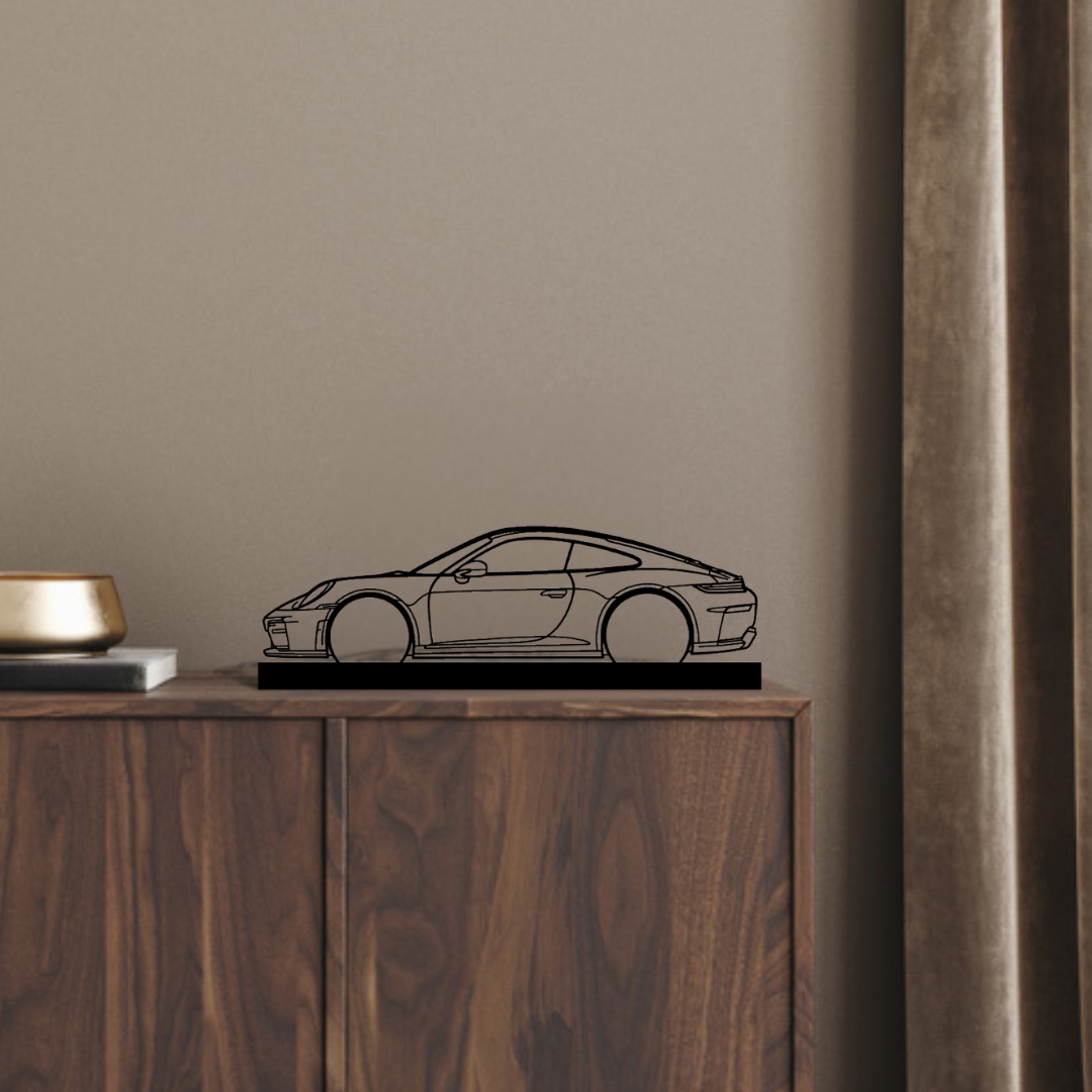 911 GT3 Model 992.2 Touring Silhouette Metal Stand Art