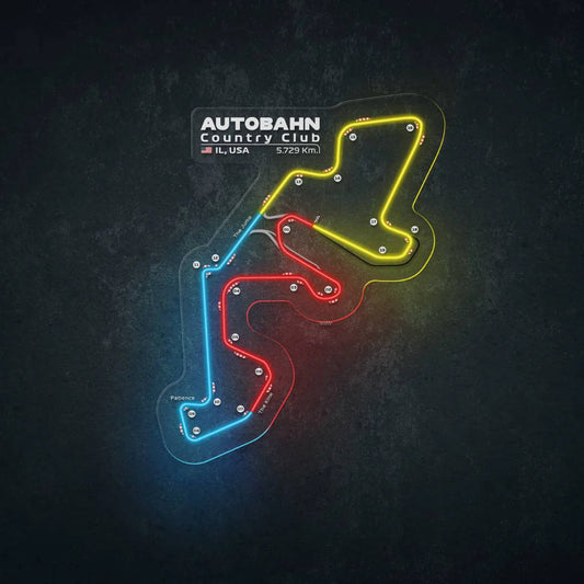 Autobahn Country Club Neon Race Track