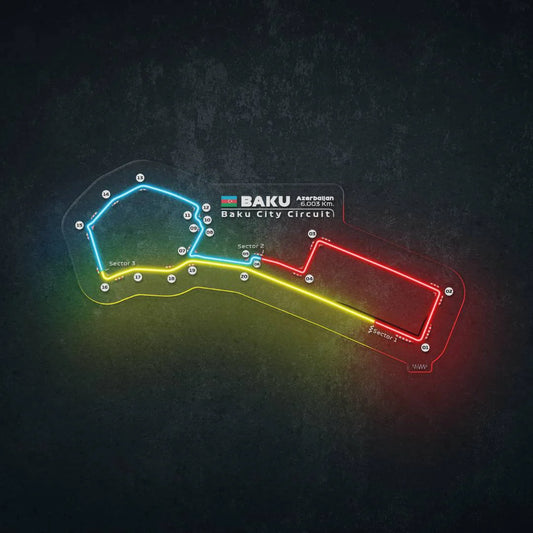 Baku City Circuit Neon Race Track