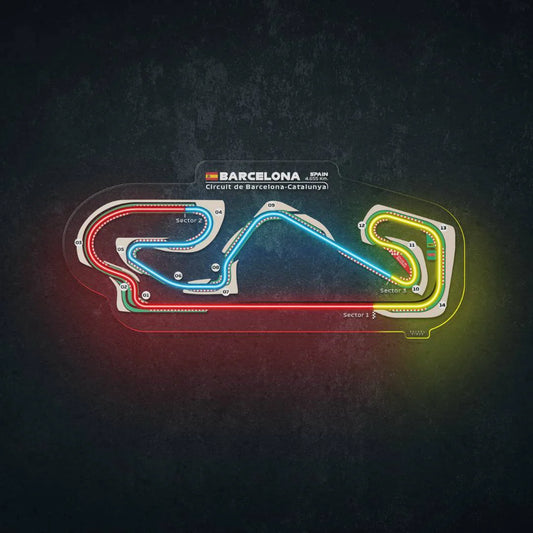 Circuit De Barcelona-Catalunya Neon Race Track