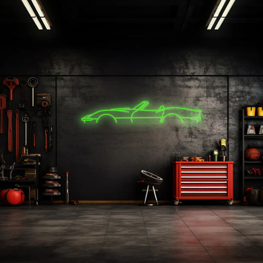 Corvette C3 1970 Neon Silhouette