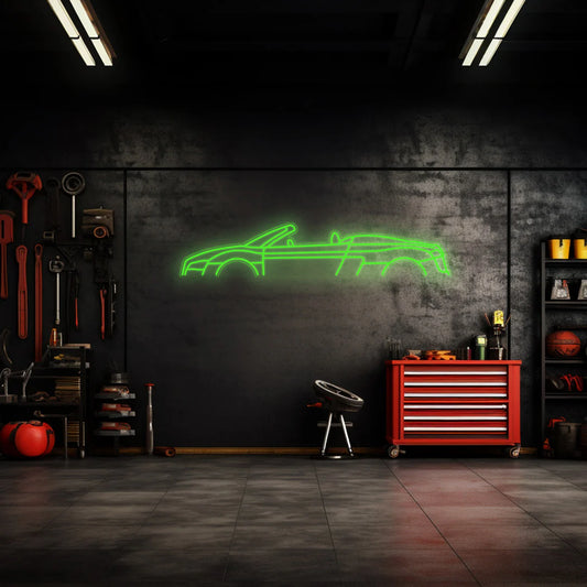 R8 Cabrio Neon Silhouette