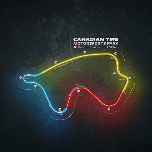 Canadian Tire Motorsport Park Neon Race Track