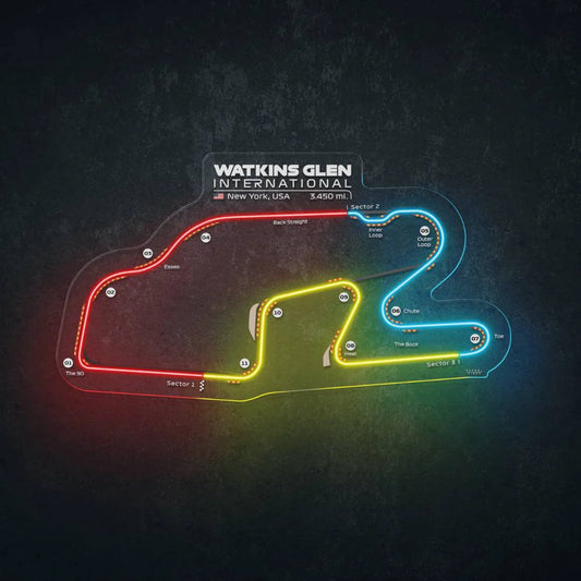 Watkins Glen International Neon Race Track