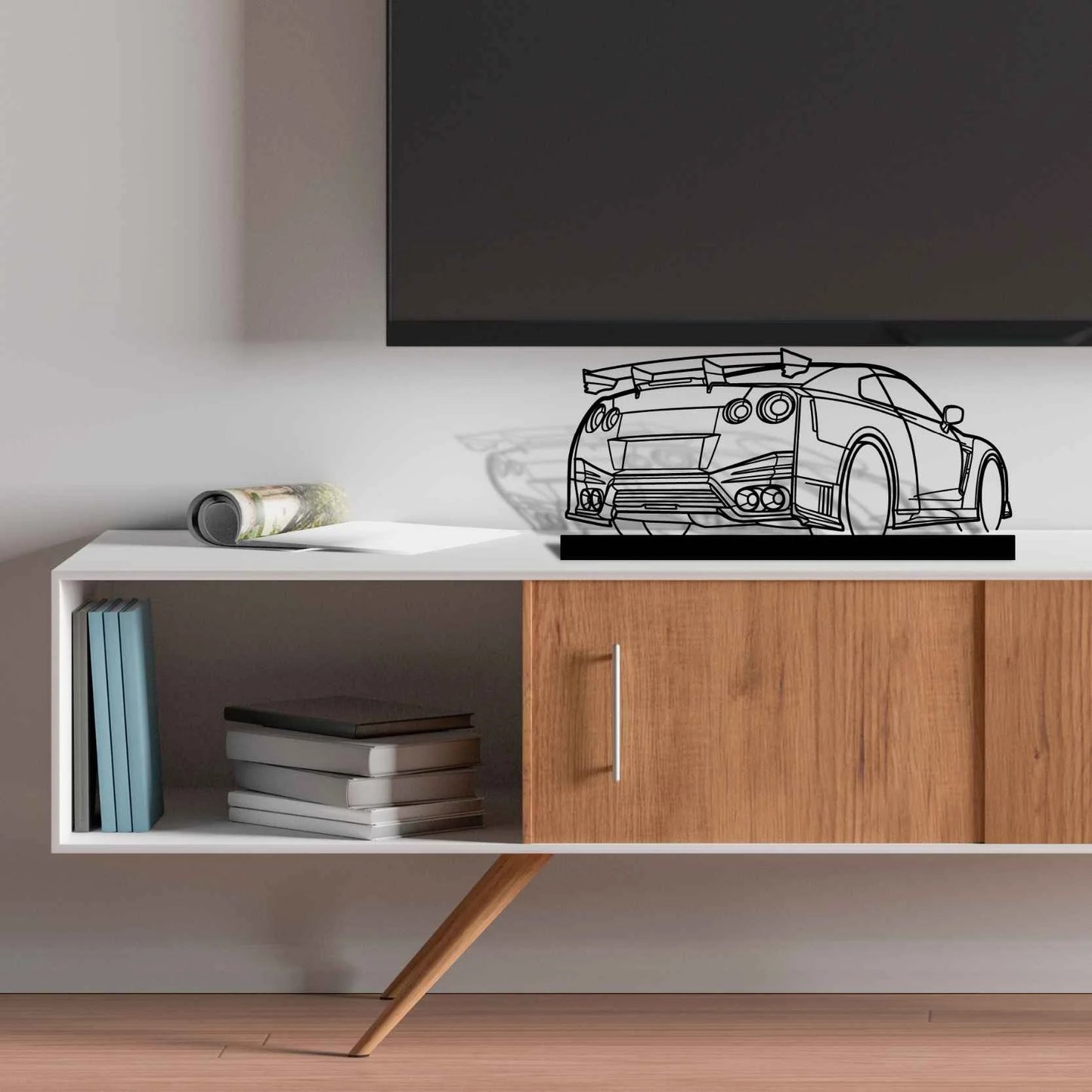 GTR Nismo Angle Silhouette Metal Art Stand