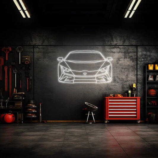 Huracan Tecnica Front Neon Silhouette