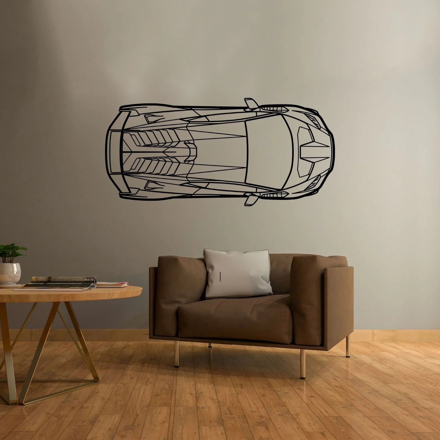 Huracan STO Top Metal Silhouette Wall Art