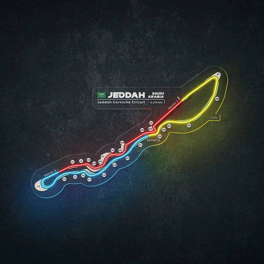 Jeddah Corniche Circuit Neon Race Track