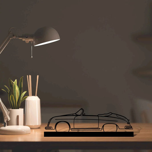 356 Speedster California Silhouette Metal Art Stand