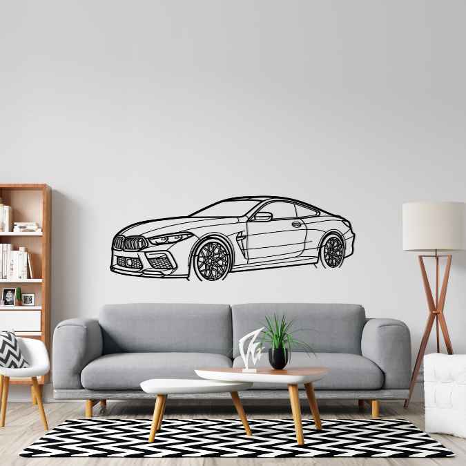 M8 Comp 2022 Angle Silhouette Metal Wall Art