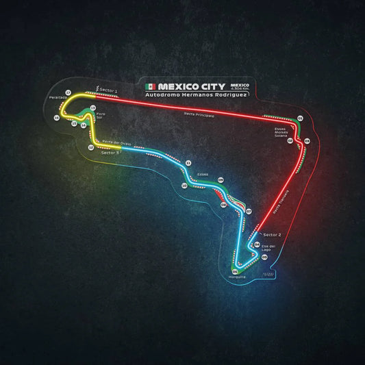 Autodromo Hermanos Rodriguez Neon Race Track