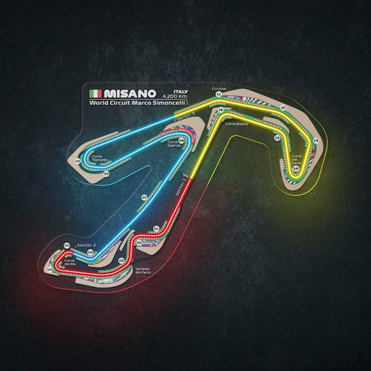 Misano World Circuit Marco Simoncelli Neon Race Track
