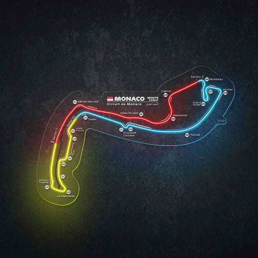Circuit De Monaco Neon Race Track