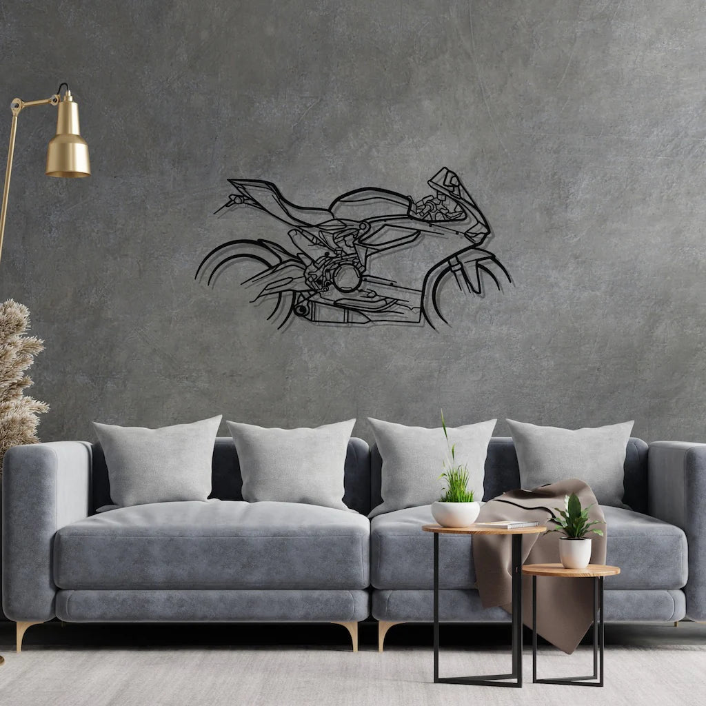 899 Panigale Silhouette Metal Wall Art