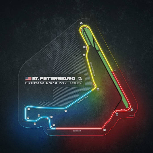St Petersburg GP Neon Race Track