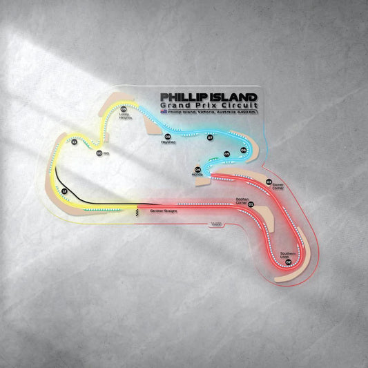 Phillip Island Grand Prix Circuit Neon Race Track