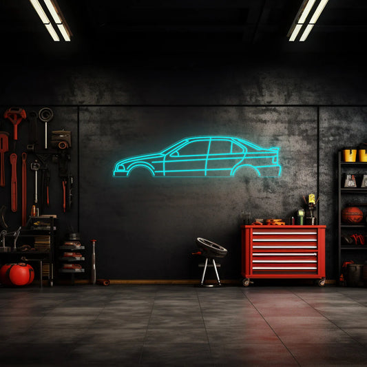E36 Sedan Neon Silhouette