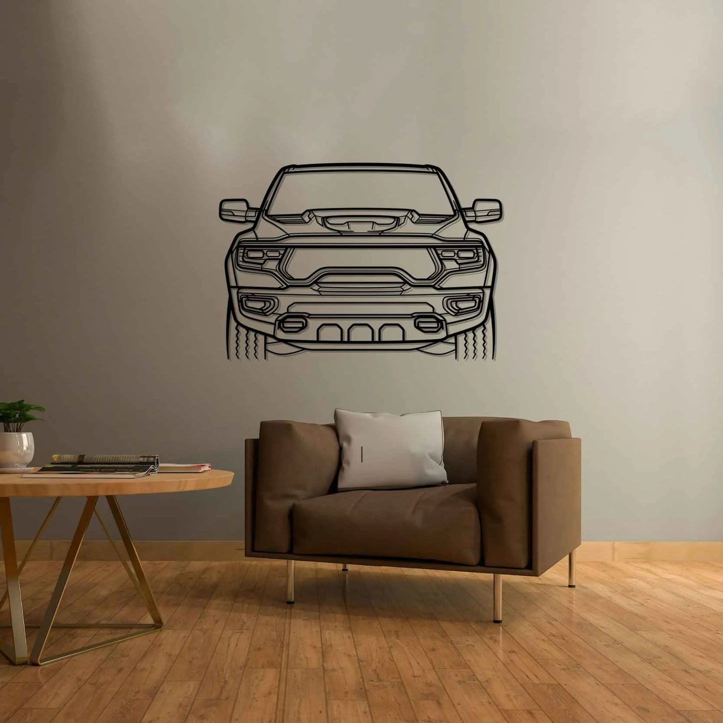 Ram TRX 2021 Front Silhouette Metal Wall Art