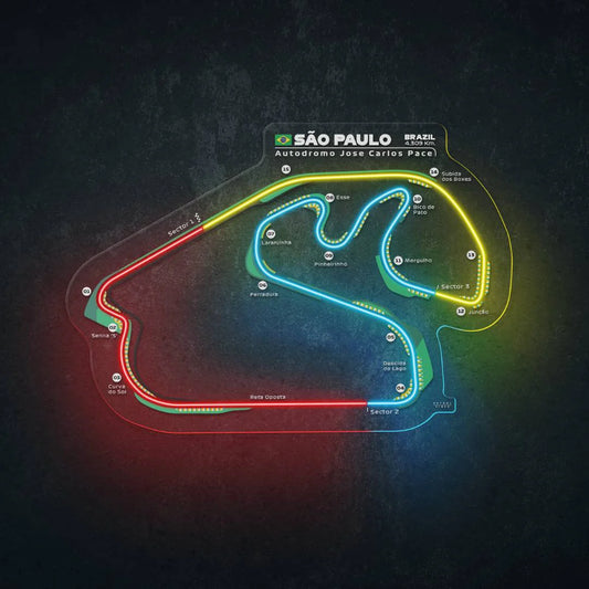 Autodromo Jose Carlos Pace Neon Race Track