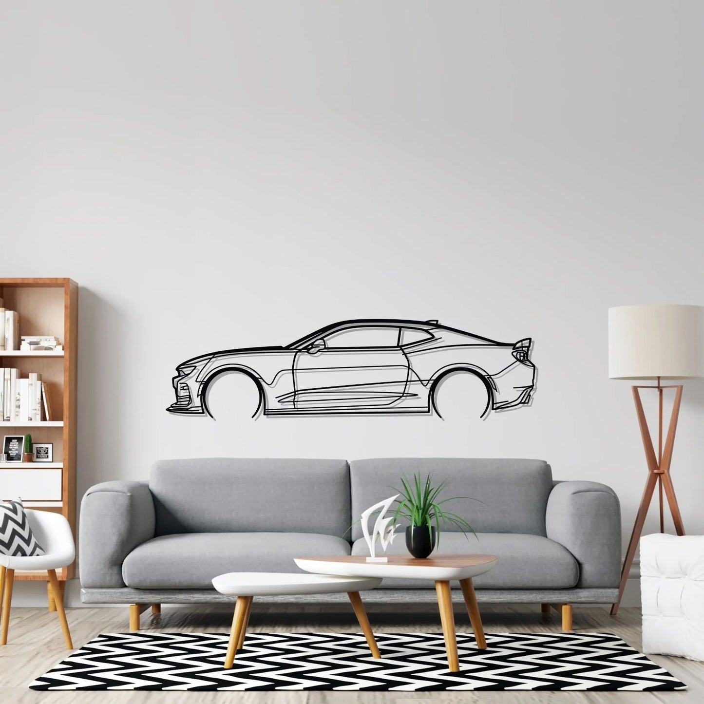 Camaro SS 1LE Detailed Silhouette Metal Wall Art