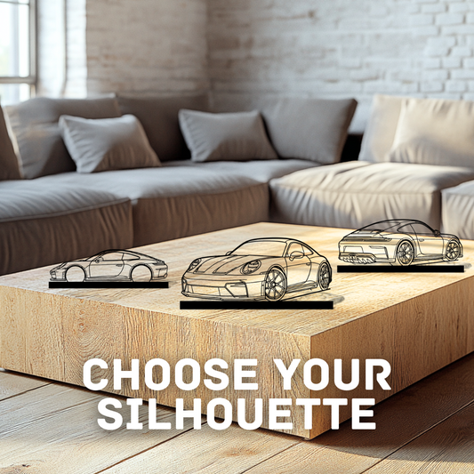 911 GT3 Model 992.2 Touring Silhouette Metal Stand Art