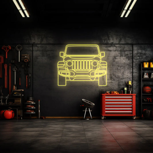 Wrangler 2020 Front Neon Silhouette