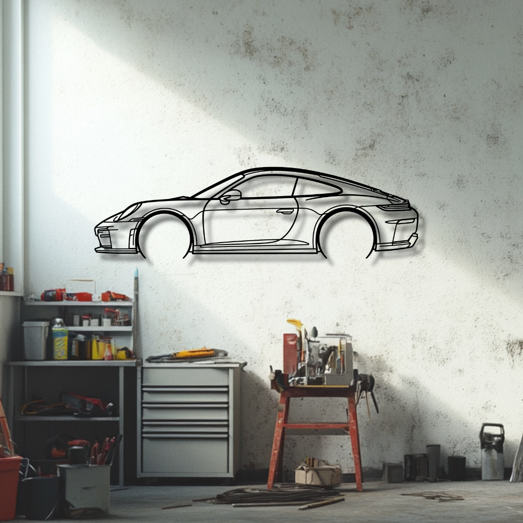 911 GT3 Model 992.2 Touring Silhouette Metal Wall Art (Copy)