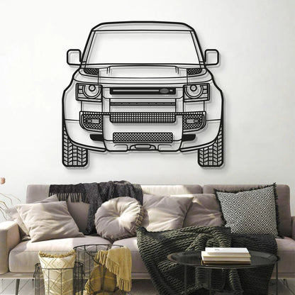 2020 Defender Front View Metal Car Wall Art