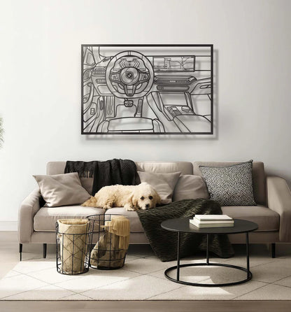 M4 Driver's Cockpit Metal Frame Wall Art