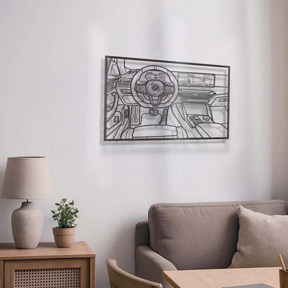 M4 Driver's Cockpit Metal Frame Wall Art