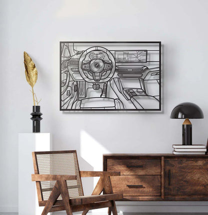 M4 Driver's Cockpit Metal Frame Wall Art