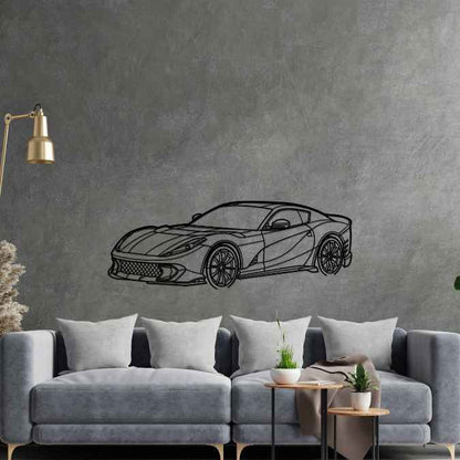 812 Competizione 2023 Angle Silhouette Metal Wall Art