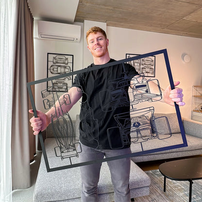 Mustang Shelby GT350 2019 Frame Silhouette Metal Wall Art