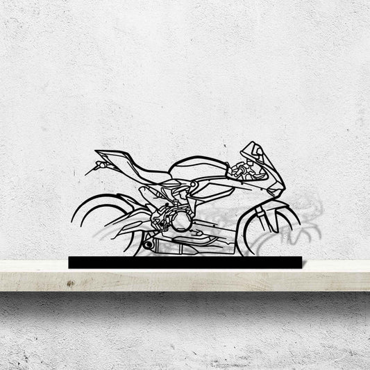 899 Panigale Silhouette Metal Art Stand
