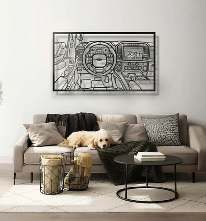 F150 Raptor Driver's Cockpit Metal Frame Wall Art