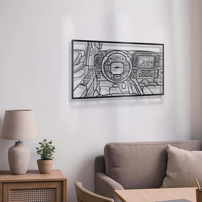 F150 Raptor Driver's Cockpit Metal Frame Wall Art