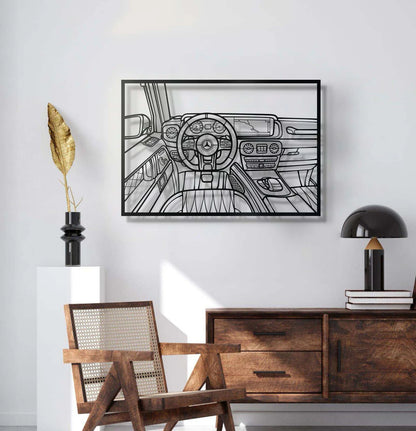 G63 AMG Driver's Cockpit Metal Frame Wall Art