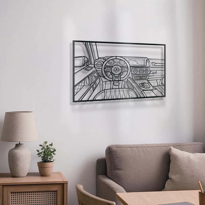 G63 AMG Driver's Cockpit Metal Frame Wall Art